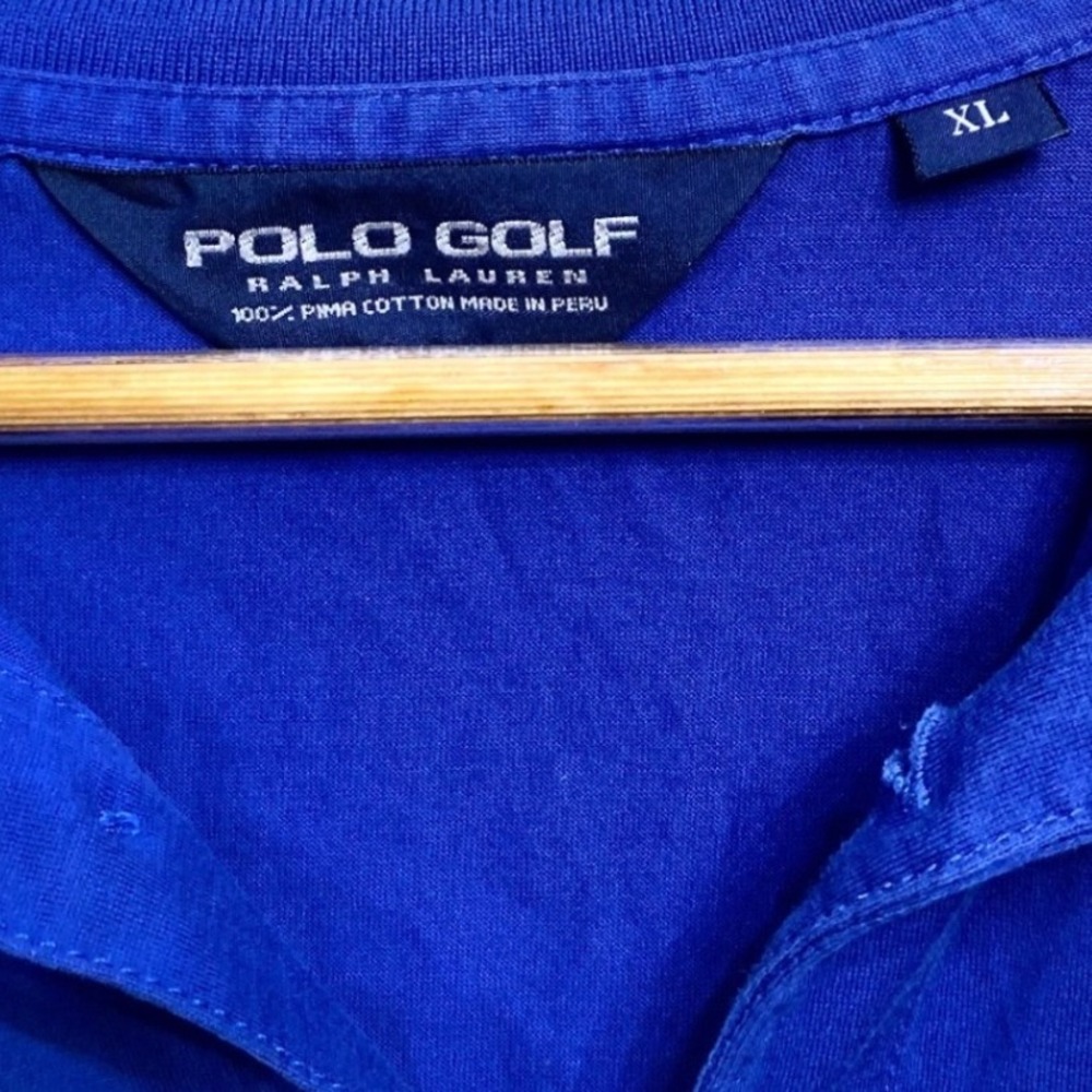 Polo Golf Ralph Lauren Royal Blue Pima Cotton Short Sleeve Polo Shirt Womens XL - Picture 3 of 5